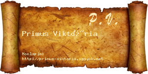 Primus Viktória névjegykártya